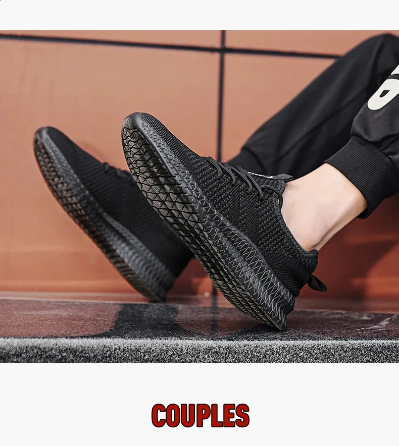 Baskets décontractées printemps-été tendance et confortables en maille pour hommes, chaussures Zapatos Hombre, grande taille 36-46 250122_voghion.com