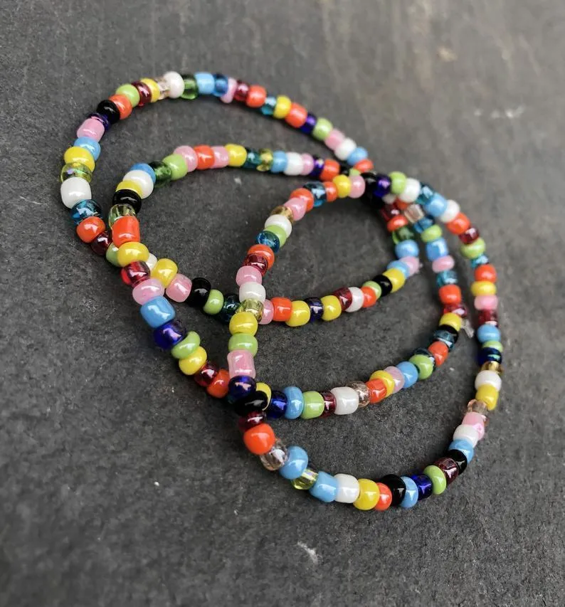Kette Einfach Moud Multicolor Boho Handgemaachte Elastesche Som Perlen Armbänner fir Fraen Bijouen Perséinlechkeet Strand_voghion.com