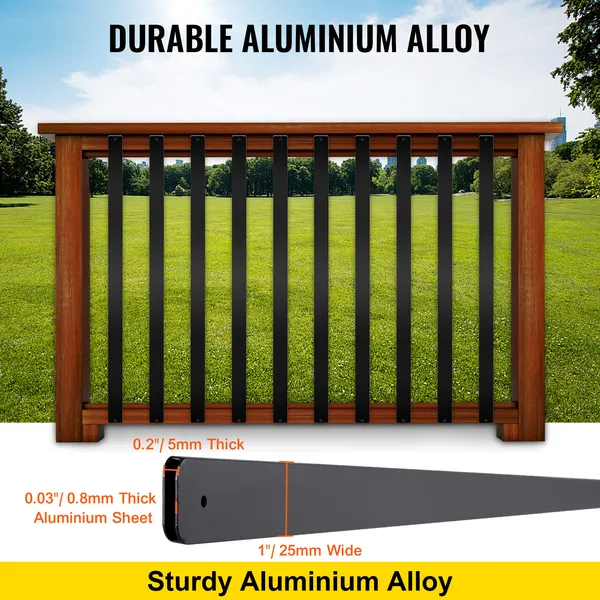 Deck Balusters Metal Deck Spindles 76 Pack 29.5' Aluminum Alloy Railing_voghion.com