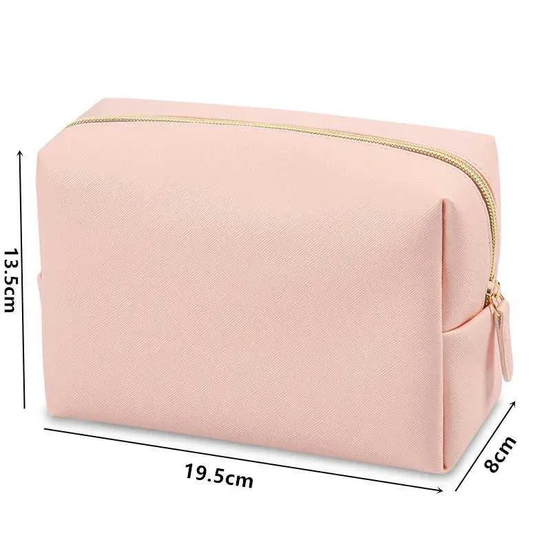 Trousse de toilette et de maquillage portable en cuir PU Saffiano imperméable avec broderie personnalisée Y241023_voghion.com