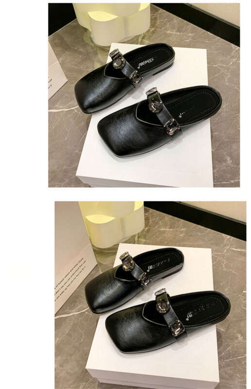 superhuman Fairy Model Square Head Women's Shoes Summer Wear, 2025 Flat Sandals_voghion.com