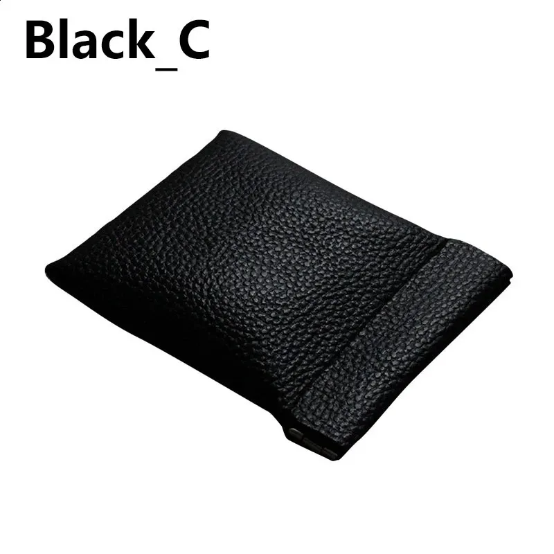 Kleingeldbörse aus PU-Leder für Herren und Damen, Schwarz, Braun, Mini-Kartenhalter, Geldbeutel, kleine Geldbörse mit Münzaufbewahrung 240730_voghion.com
