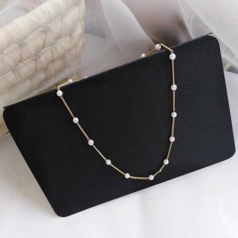 Nuova collana girocollo con catena a clavicola in perle alla moda, gioiello da collo per donna_voghion.com