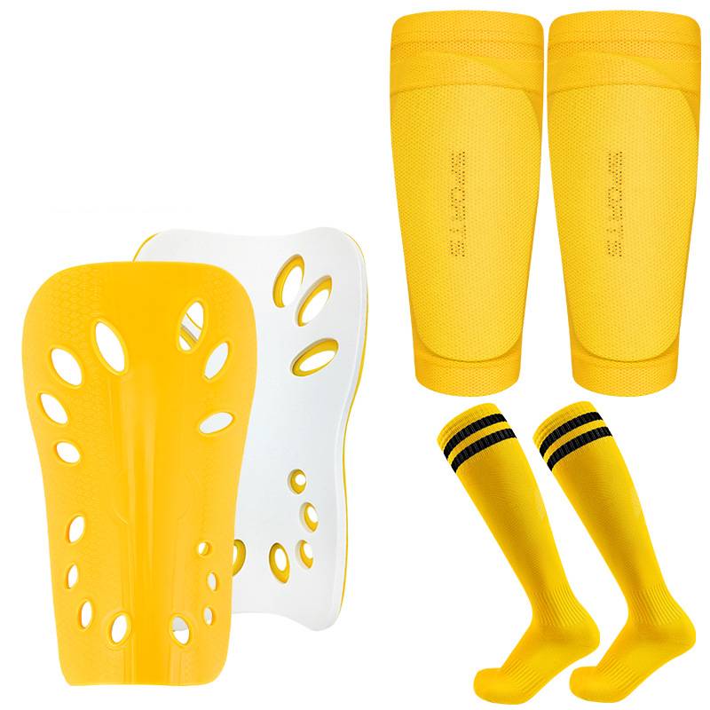 ​Youth Football Shin Guard Socks Set - Knee-High Compression Sleeves For Soccer, Basketball & Sports (3-Pack) - Breathable PU Material, Unisex S/M/L​_voghion.com