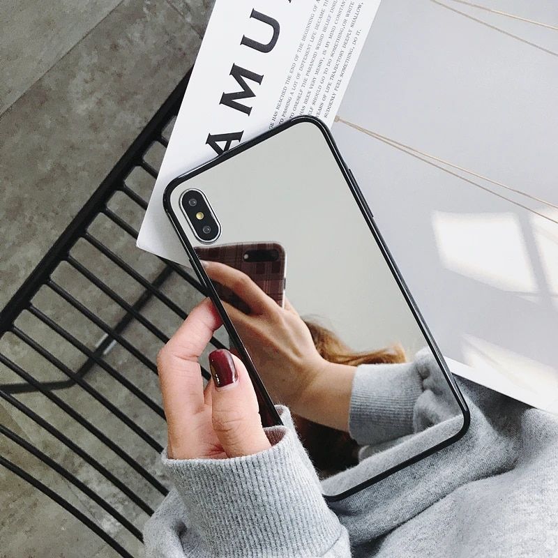 12 Pro 11 Max 13 Telefoon 15 Edge Zwart 14 XS MAX XR Zacht TPU Beschermend Voor iPhone 7 8PLUS Spiegelhoesje tective i_voghion.com