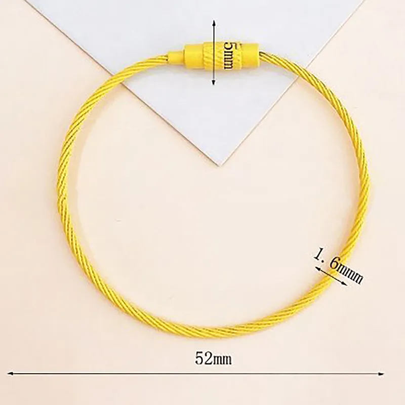 10 pezzi di lunghezza casuale 15 cm portachiavi in acciaio portachiavi etichetta grande anelli per chiavi_voghion.com