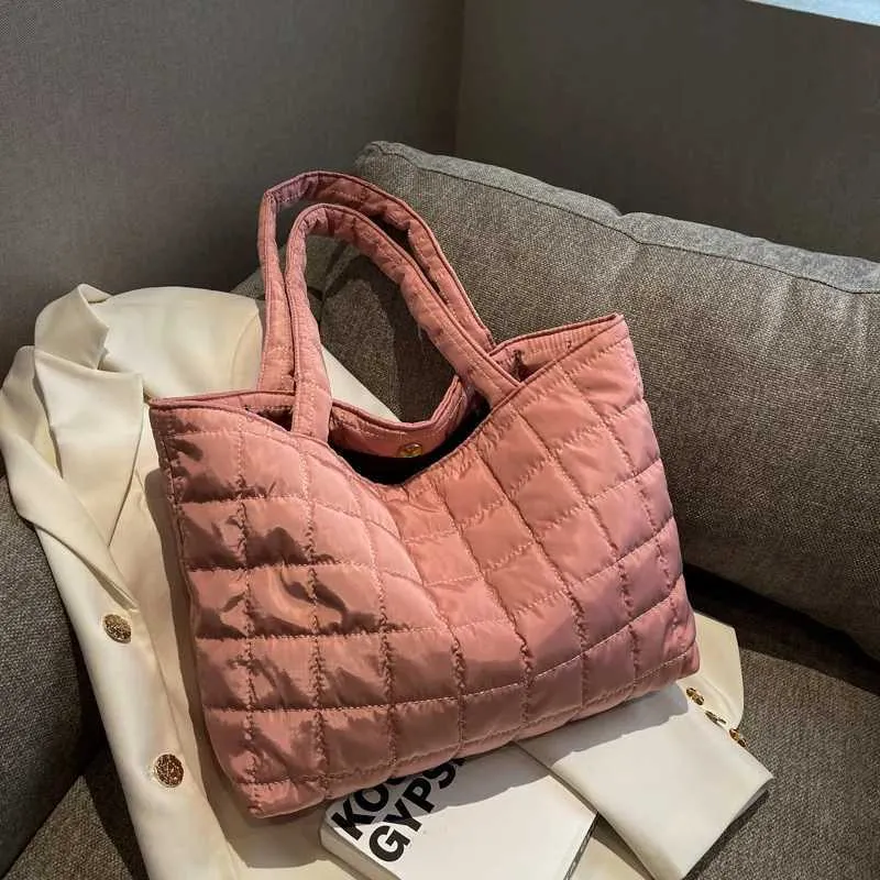 Winter New Waterproof Space Cotton Shoulder For Women Large Capacity Handbag Shopping Tote Lady Crossbody Bag_voghion.com