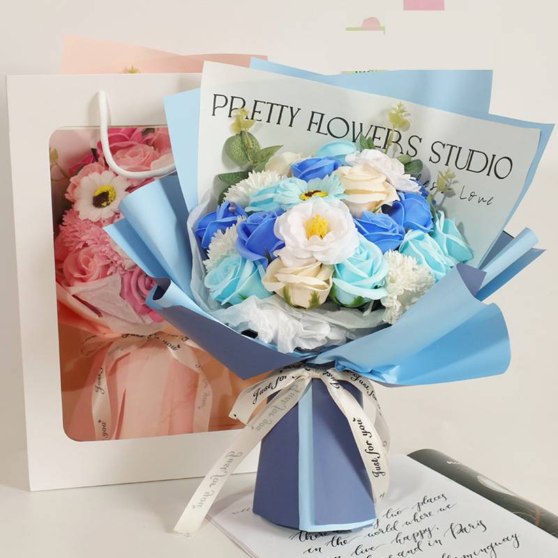 Festival Gifts Christmas Valentine's Day Bouquet For Girlfriend Rose Soap Bouquet Mother's Day Gift Simulated Bouquet Creative Gift_voghion.com