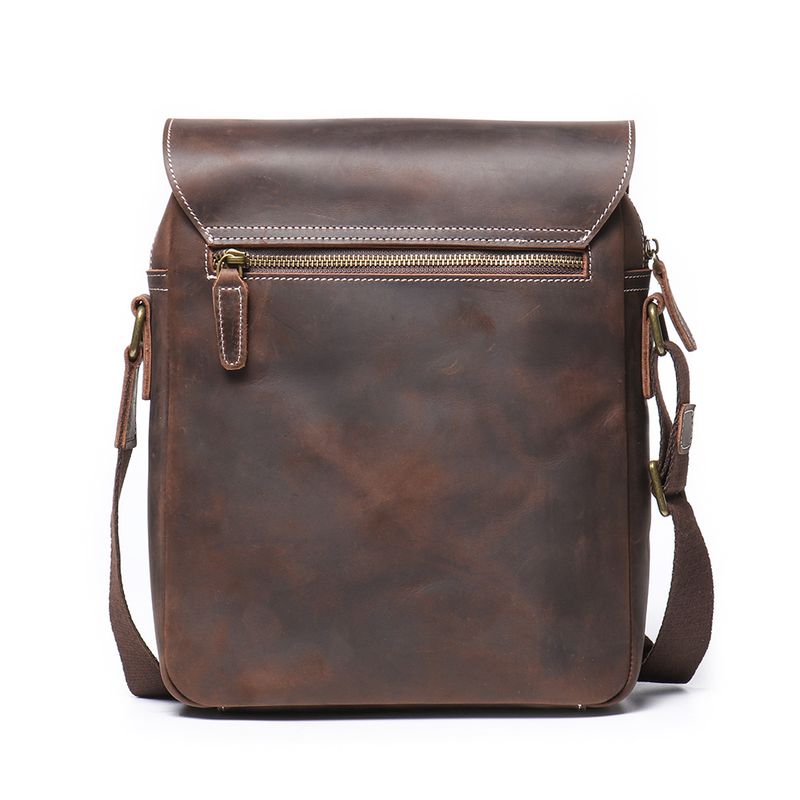 Neue handgefertigte Umhänget aus Leder für Herren, Umhänget, Crazy Horse Leder, Retro-Mode, Rindsleder,_voghion.com