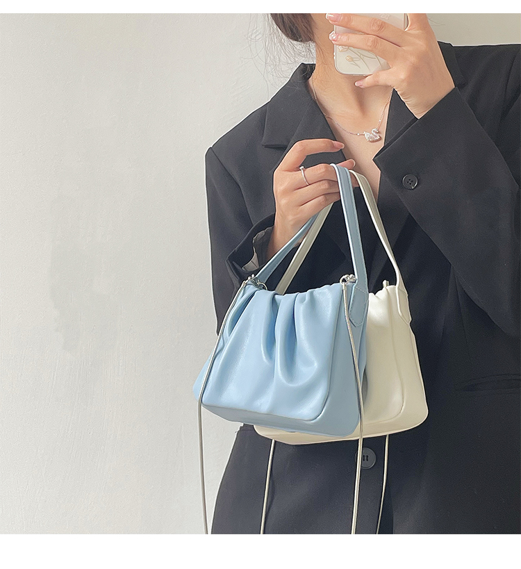 Neue handliche kleine Wolke im französischen Stil 2024 Sommernische plissiert einfache und modische Umhängekette mit einer Schulter_voghion.com