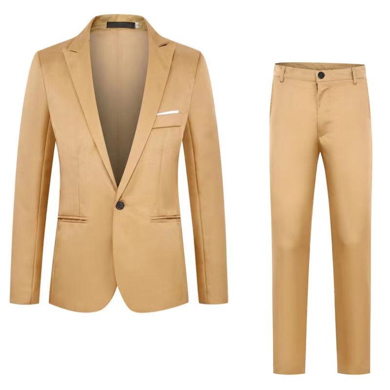 Men's Professional Formal Wedding Suit Two-piece Set For Groomsmen_voghion.com