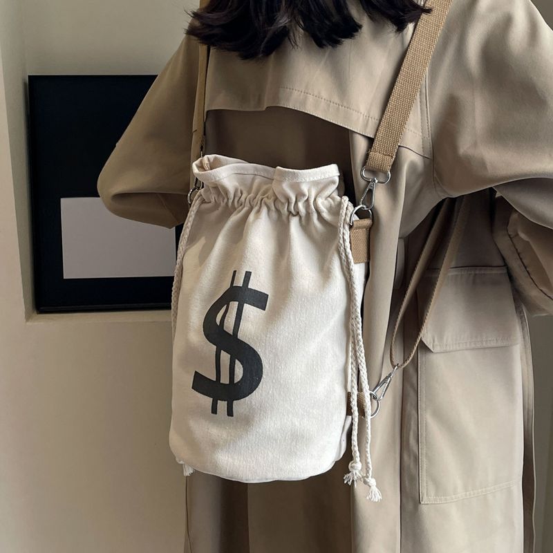 Minimalistischer Eimer-Rucksack im Vintage-Stil mit Kordelzug, geeignet für Reisen, Schule, Arbeit, modischer Freizeit-Canvas-Rucksack_voghion.com