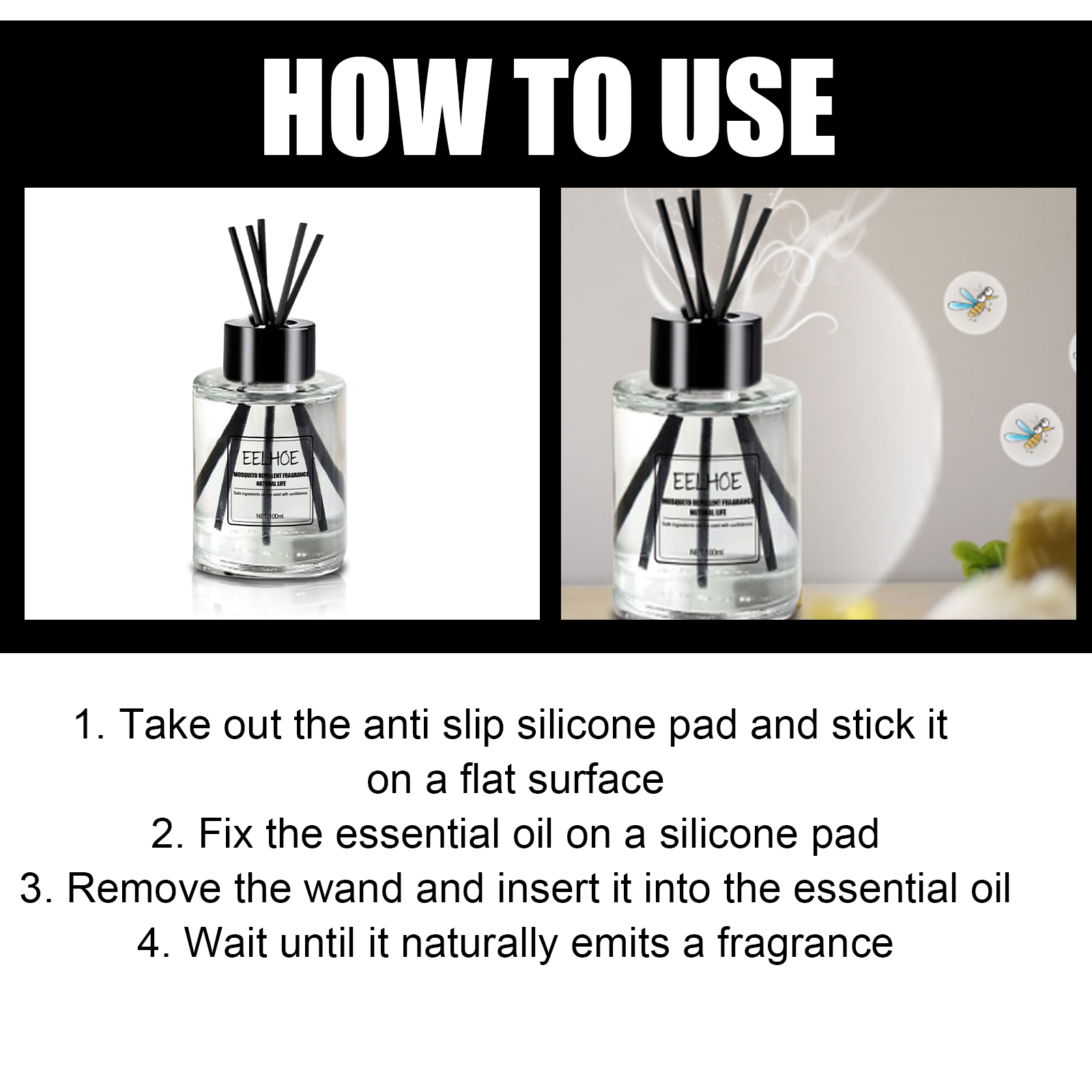 EELHOE Mosquito Repellent Perfume, Indoor Car Perfume Fresh Air To Prevent Mosquito Bites Mosquito Repellent Aroma_voghion.com