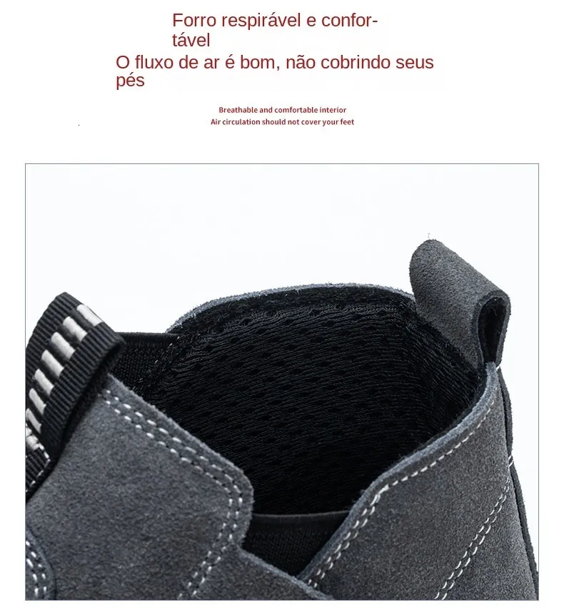 Chaussures de sécurité pour hommes, en cuir de vache, avec tête composite, anti-clou et antistatique, pour le soudage 241205_voghion.com