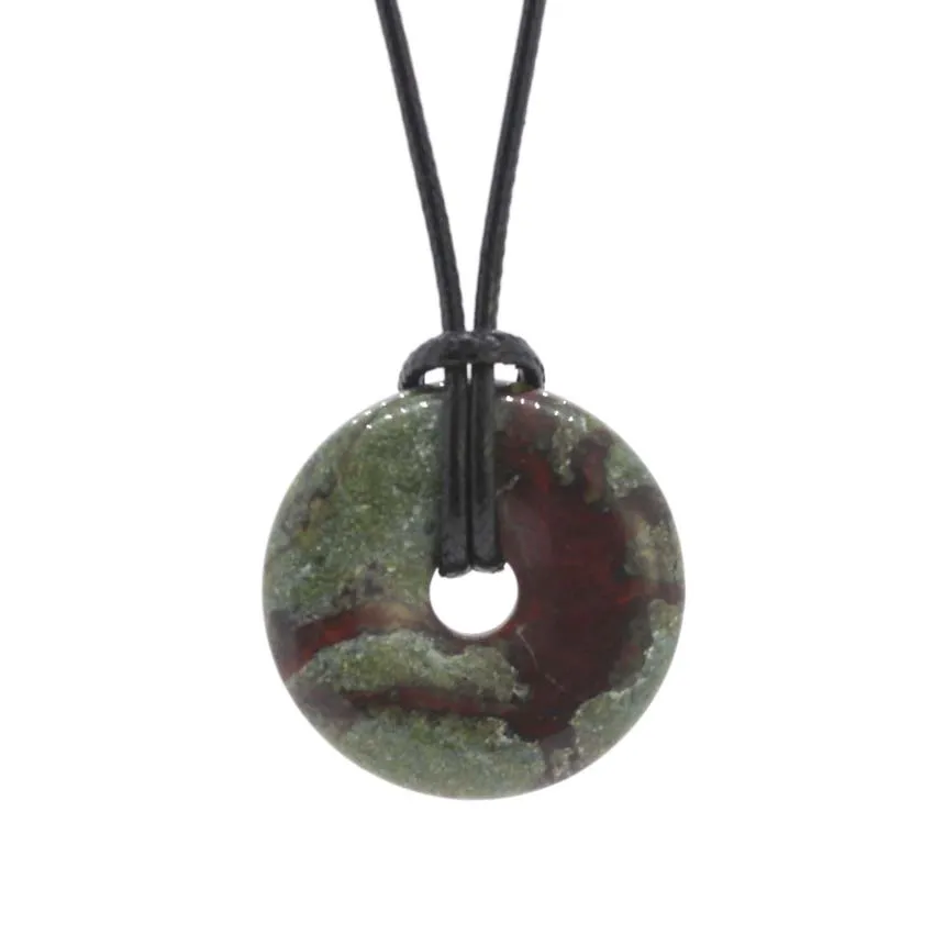 Colliers pendentifs KFT 30 mm Cercle Donut Naturel Guérison Cristal Quartz Collier Lapis Lazuli Opale Pierre Amulette Porte-Bonheur_voghion.com