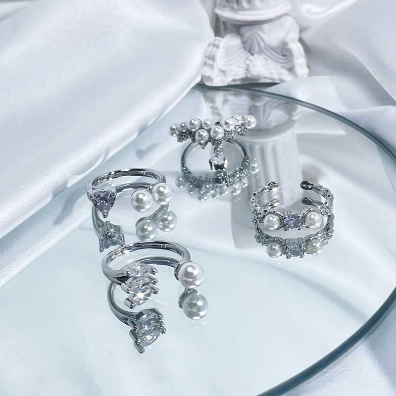 French light luxury pearl inlaid open for women with a high-end feeling, sweet, cool, exquisite autumn winter_voghion.com
