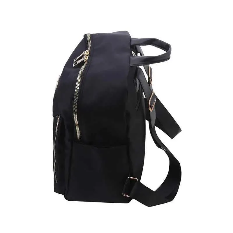 Schwarzer Damen Rucksack Stylischer Rucksack Für Reise Schule_voghion.com