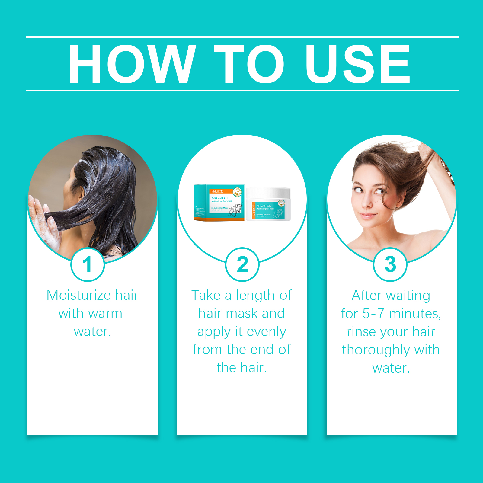 EELHOE Argan Oil Moisturizing Hair Care Set, Nourishing And Treating Dry Hair Smooth And Glossy Essence_voghion.com