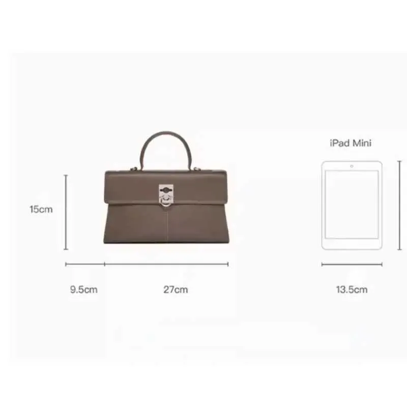 Stilvolle Umhängetasche für Damen, Designer-Umhängetasche mit Clamshell-Griff oben, Vollleder, mit Riegel, Umhängetasche, Ba241216_voghion.com