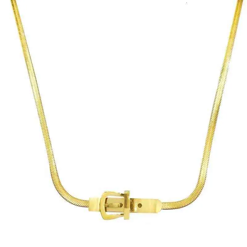 Classic Watch Buckle Shape Titanium Steel Choker Necklace for Woman Korean Fashion Jewelry Gothic Girl Sexy Clavicle_voghion.com