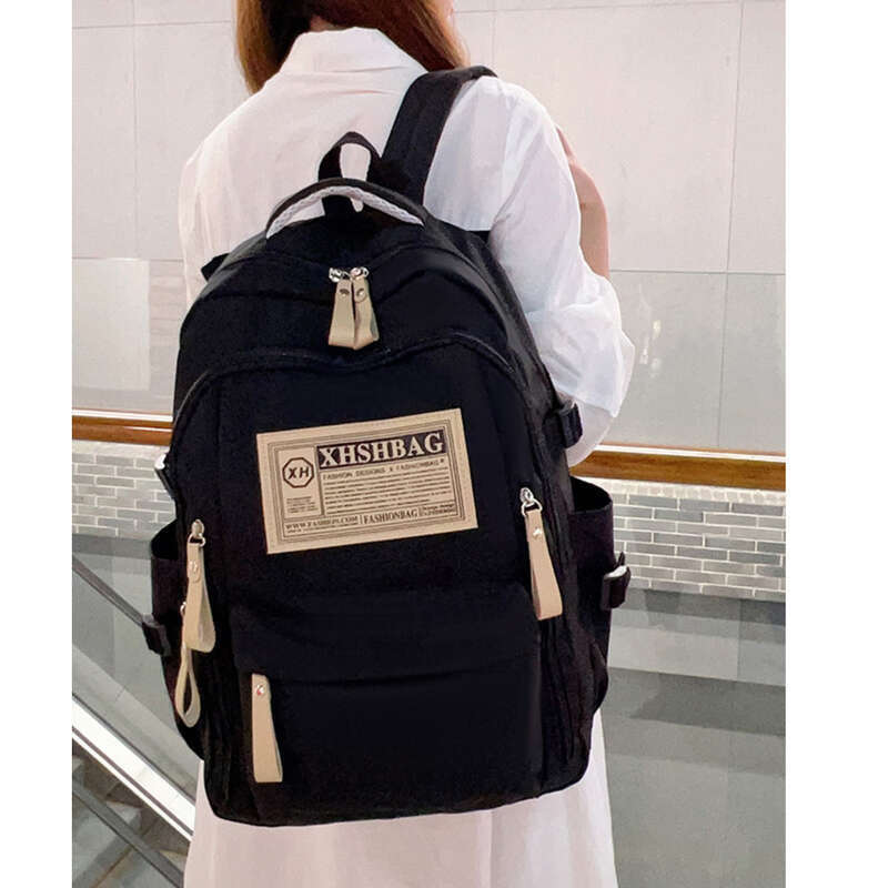 Korean Version Of Large-capacity Simple Color Solid Middle School Students, College Students Backpacks_voghion.com