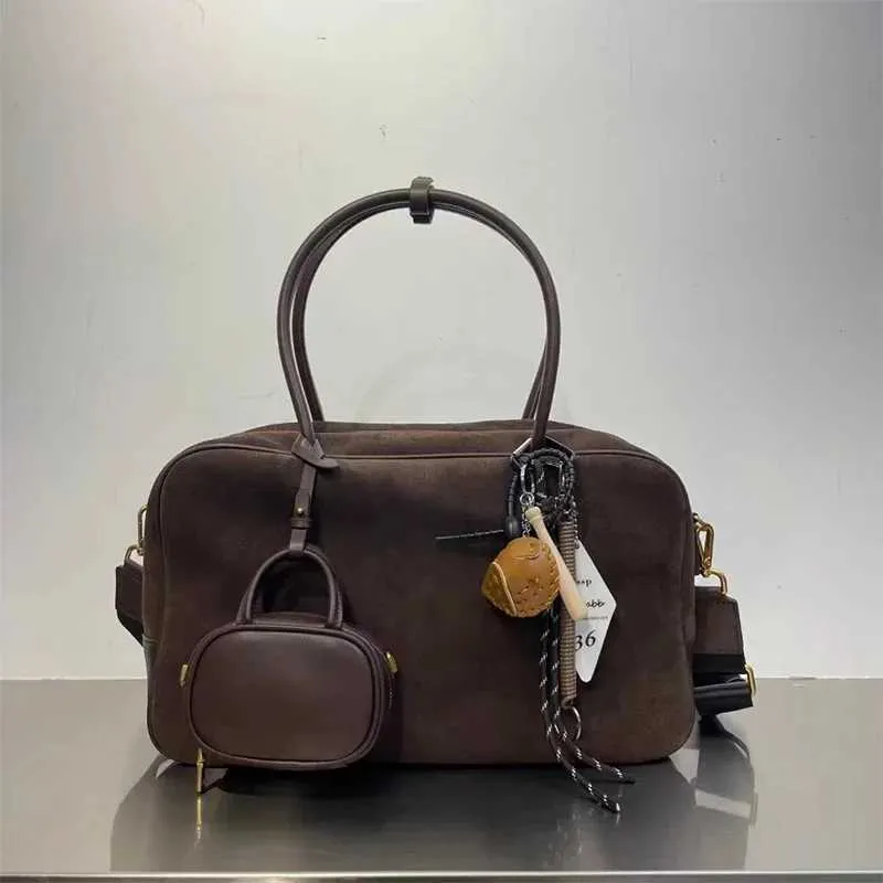 bracciolo in pelle design del marchio pelle scamosciata grande capacità 2024 borsa a tracolla moda autunno con piccolo portafoglio Y241216_voghion.com