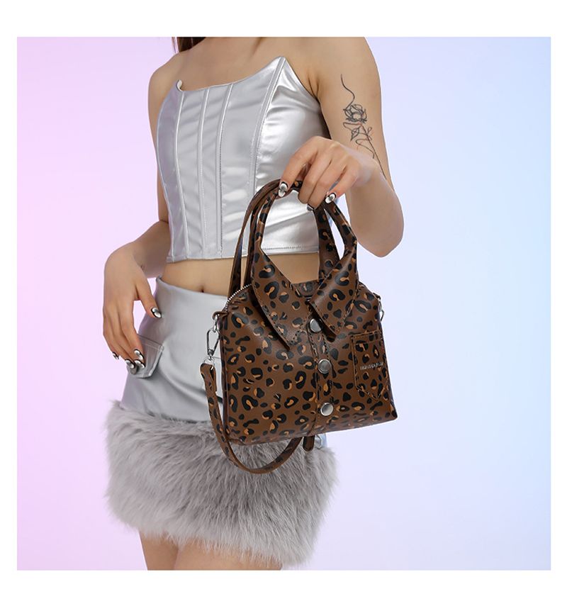 2024 neue PU trendige personalisierte täglic Leopardenmuster kleine Tasc einfac Damentasc Umhängetasc_voghion.com