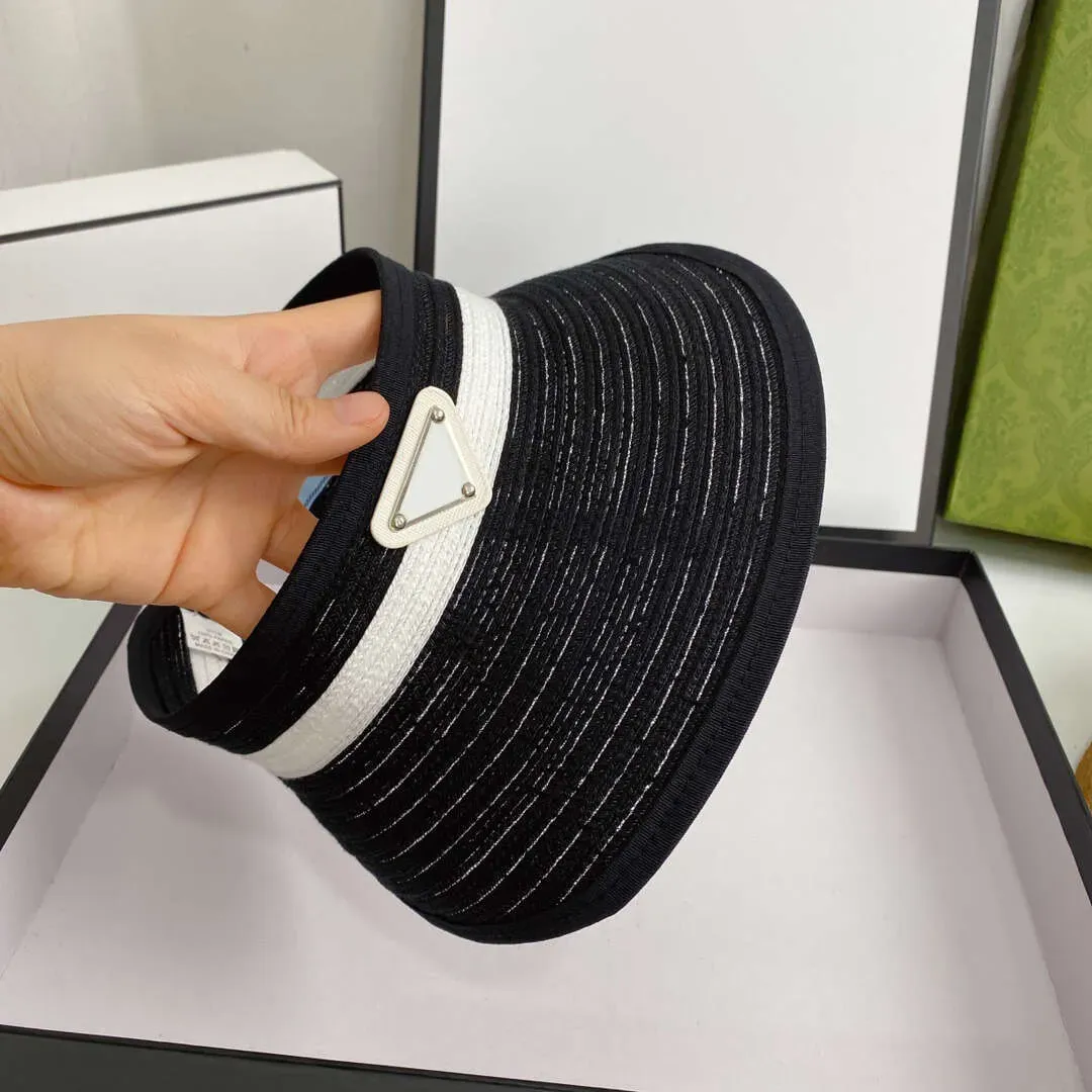 Viseras de moda, sombreros de paja para el sol, viseras de diseñador, sombreros para hombres y mujeres, gorras, sombrero de pescador, gorra de ala ancha de alta calidad, para verano y resort._voghion.com