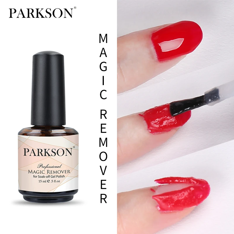 Parkson 15 ml Nagų gelis Magic Remover Gel Nusiurbkite lipnų sluoksnių valiklis Nagų riebalų šalinimo priemonė Pusiau ilgalaikis nagų UV gelio valiklis_voghion.com