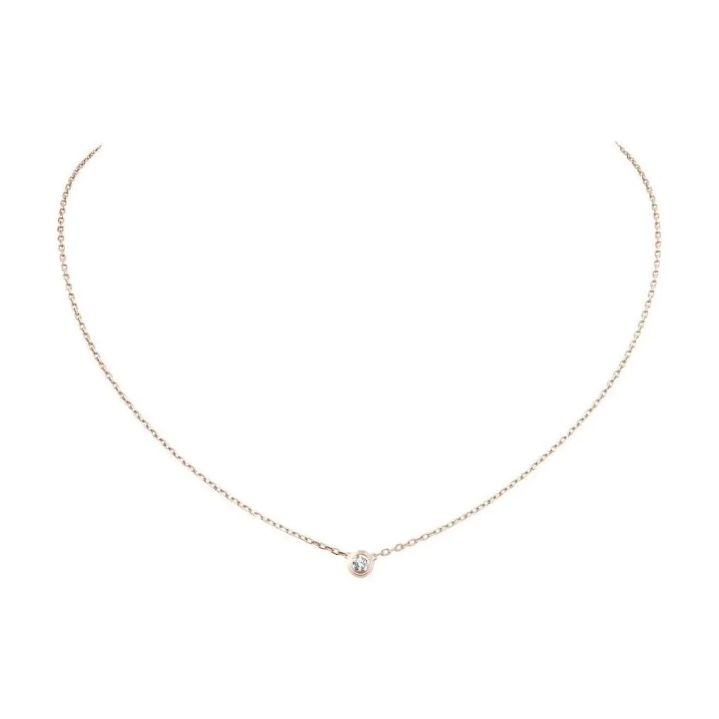 Collane con ciondolo Gioielli di design Diamanti Legers Diamante Damour Collana d'amore per donne Ragazze Collier Bijoux Fem D_voghion.com