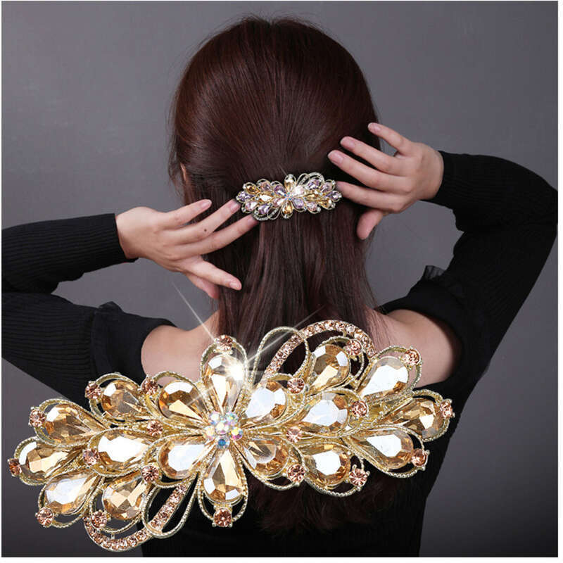 8 cm großes, frühlingshaftes, modisches Temperament, Mutter-Rückseite des Kopfes, Kreuzclip, Haar-Accessoire_voghion.com