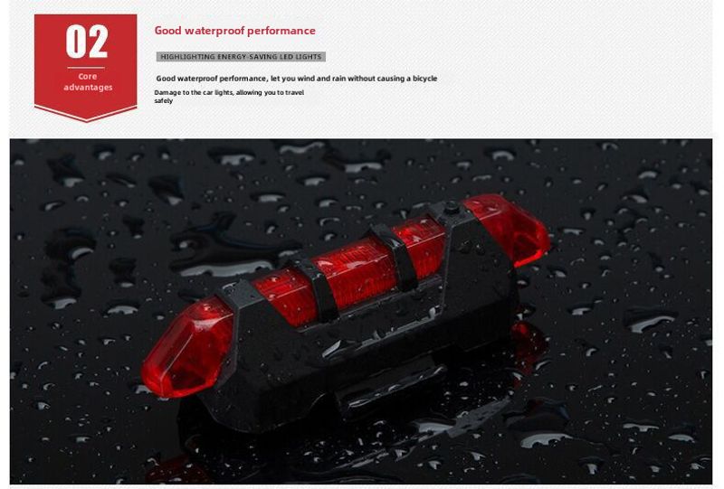 Kerékpár hátsó lámpák USB töltés Elektromos éjszakai hegyi kerékpár kültéri lovas felszerelés Hátsó hátsó lámpa figyelmeztető lámpa_voghion.com
