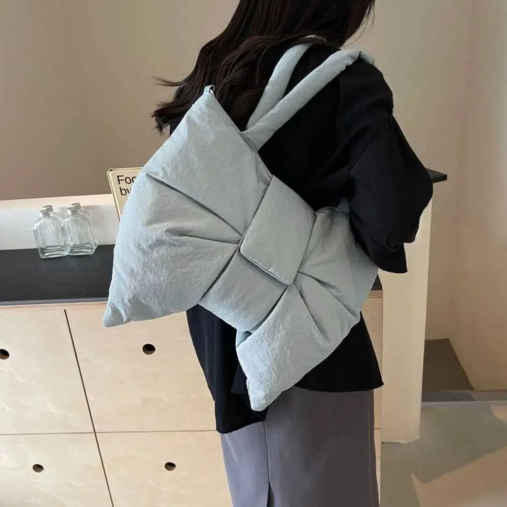 Geschenk Einfarbig Umhängetasche Weiche Große Bogen Form Unterarm Shoudler Taschen Große Kapazität Nylon Tote Handtasche für_voghion.com