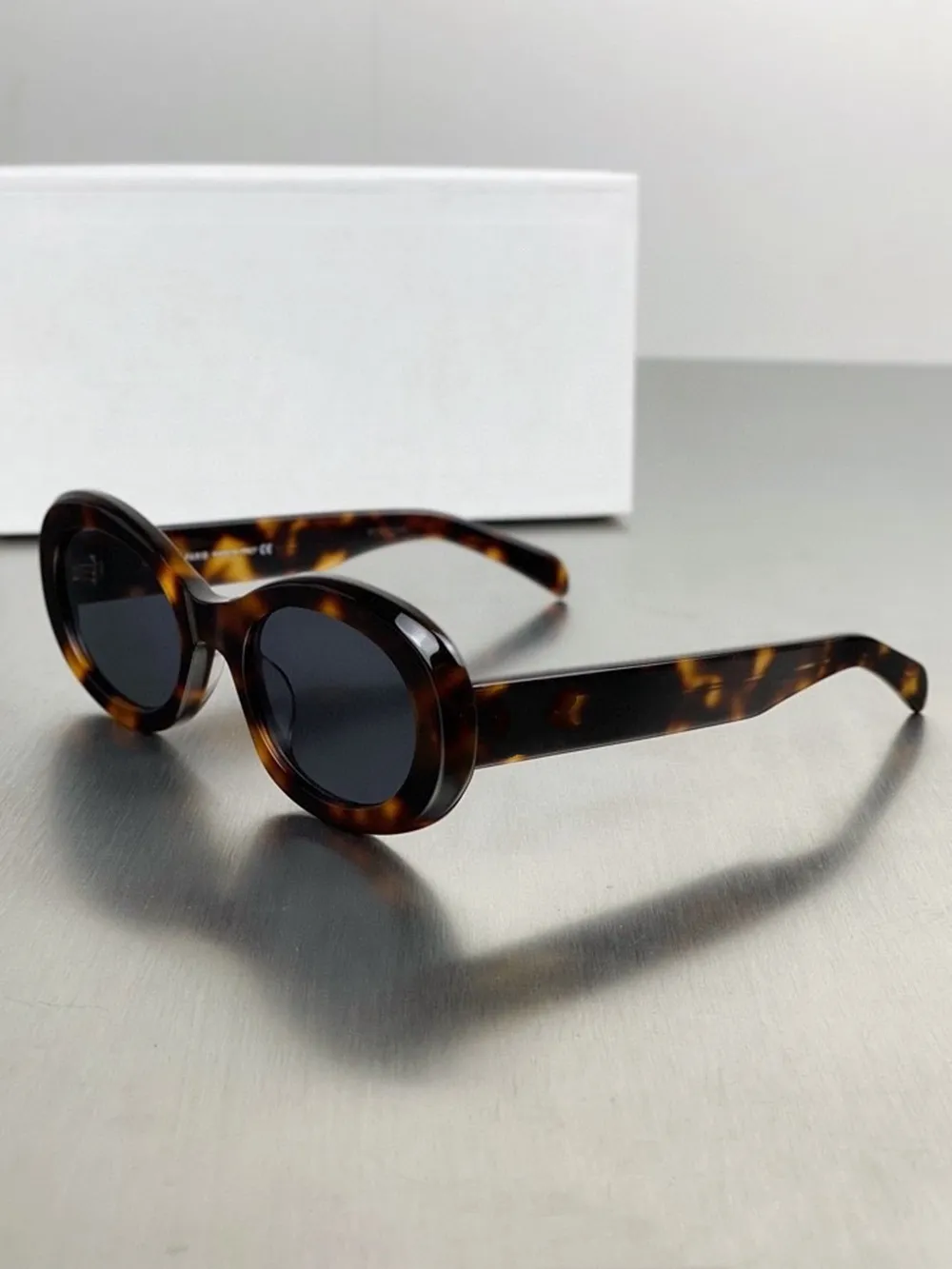 Sonnenbrille Frankreich Vintage für Frau Designer Sexy Cat Eye G Oval Acetat Schutzbrille Autofahren Damen_voghion.com