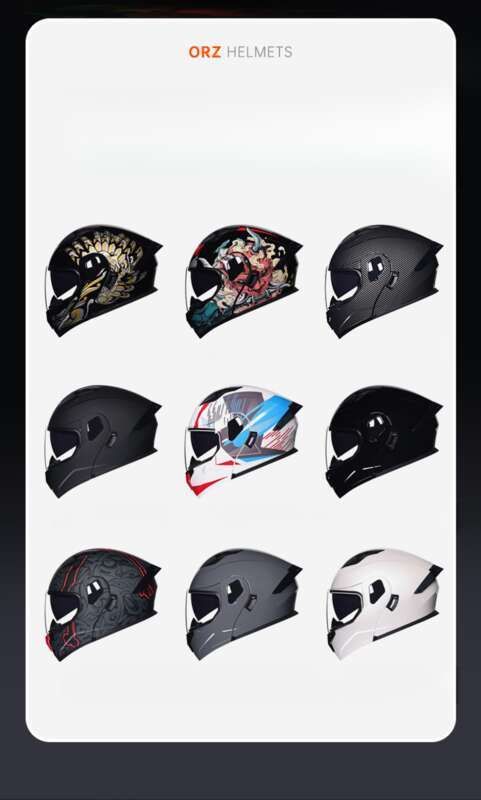Orz Small Shell Faceless Motorrad Doppellinse, Männer und Frauen, Vier-Jahreszeiten-Motorrad, Kreuzfahrthelm, Groß_voghion.com
