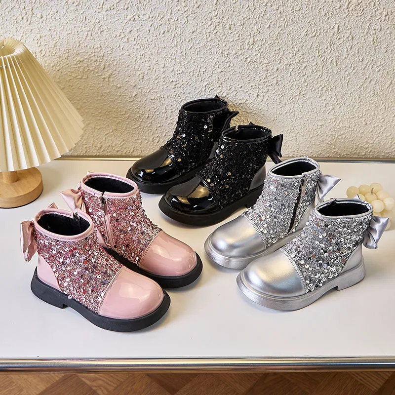 2025 kinder Kurze für Mädchen Autuumn Winter Stiefel Littlesprouts Neue Mode Koreanischen Stil Prinzessin Bowtie Party Außerhalb_voghion.com