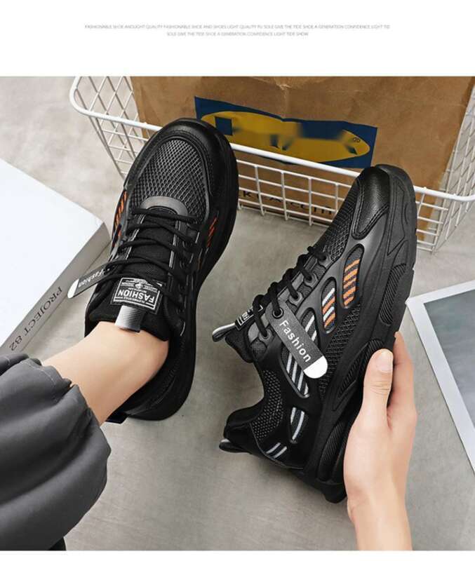 Herren Freizeitschuhe Mit Atmungsaktivem Mesh Und Dicker Sohle_voghion.com