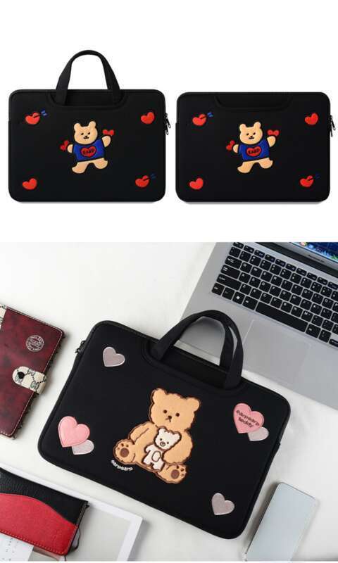 Computer Bag, Cartoon Embroidery Inner Bag_voghion.com