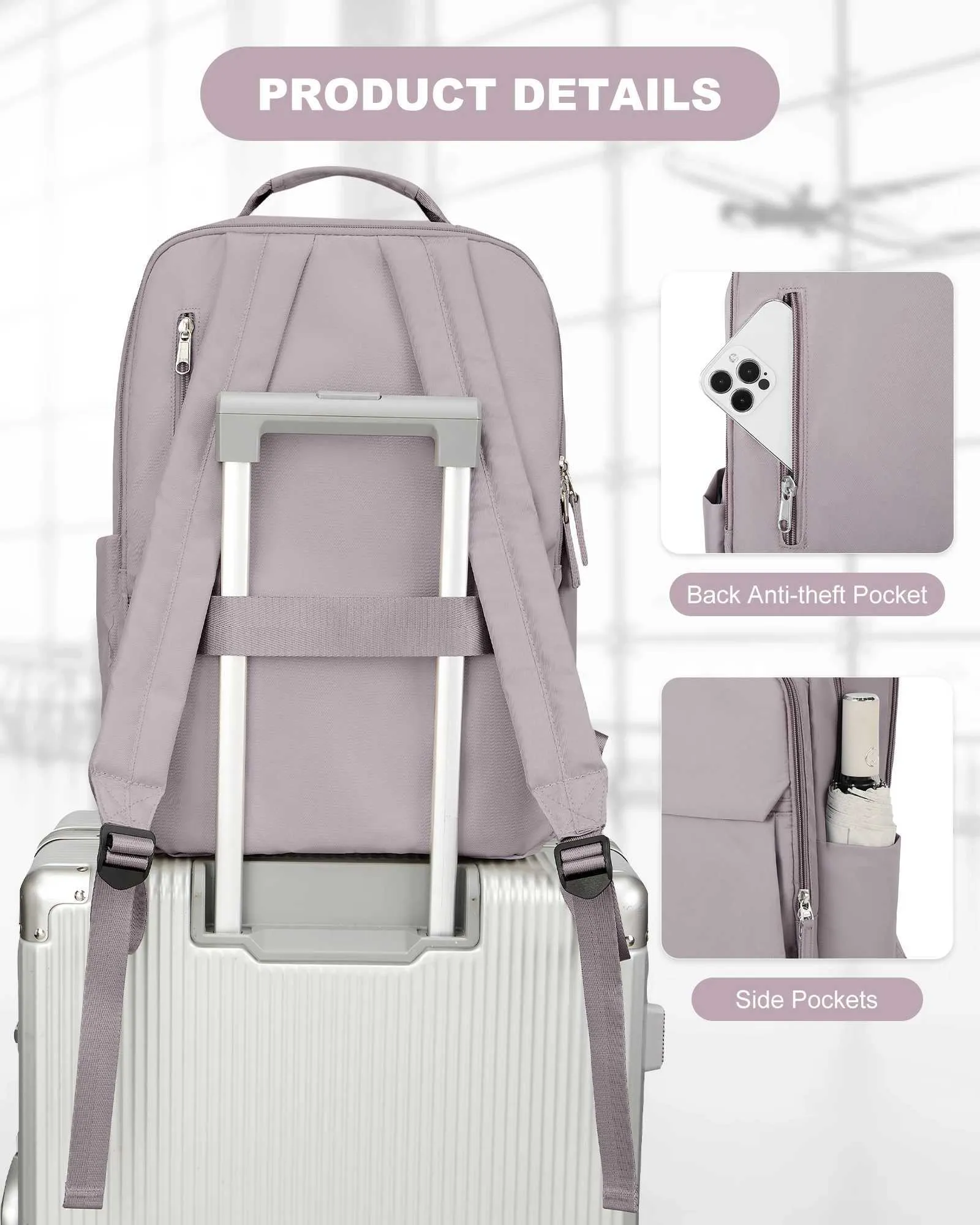 Laptoprucksack Für Damen Wasserabweisender Tagesrucksack Uni_voghion.com