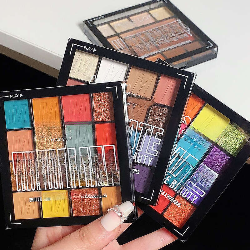 eyeshadow Palette Glitter Matte Large Foundation Lasting Color Stage Makeup_voghion.com