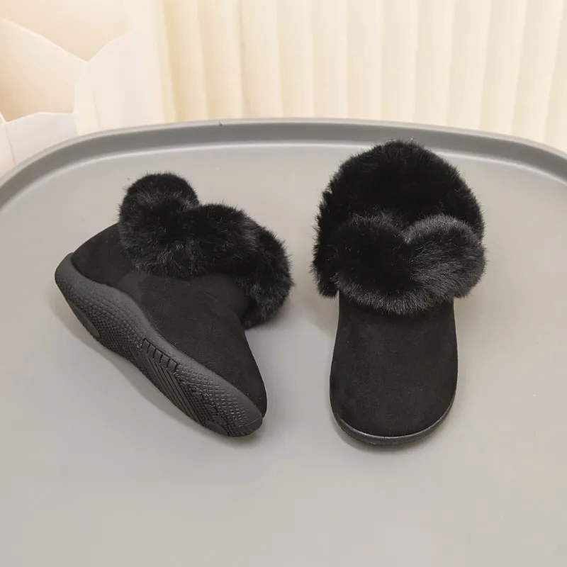 Bebek Kız Kar Çocuk Pamuklu Ayakkabılar Cutefeet Peluş Sıcak İlk Yürüteçler Kaymaz Bebek Botları 12 - 17 Numara_voghion.com