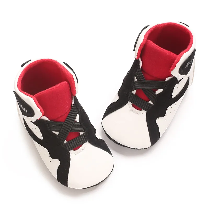 Muoti korkeavartiset vauvan pojat tytöt vauvan koripallo littlesprouts urheilukengät rento liukumaton ensiaskelkengät_voghion.com