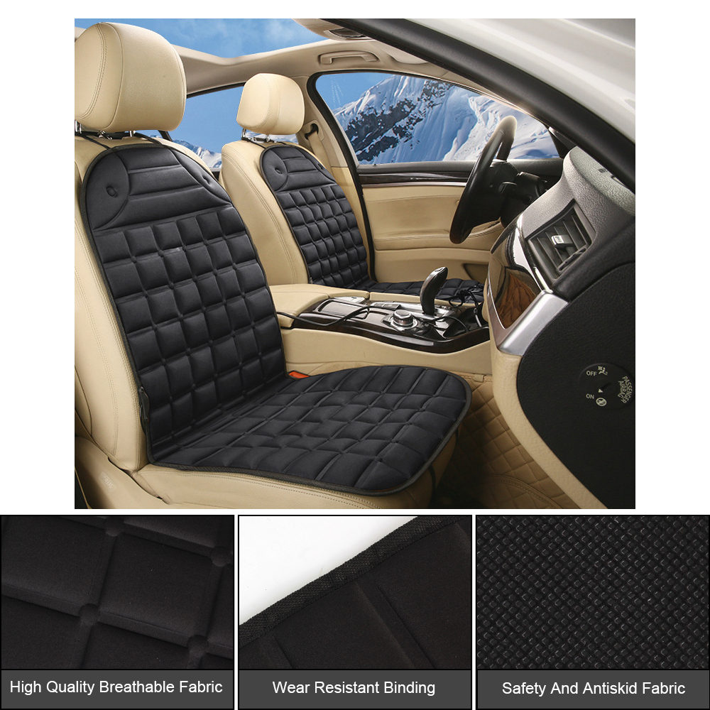 Winter Household Heating 12V Heated Car Cushion Cover Hot Keep Warm Electric Seat Heater_voghion.com