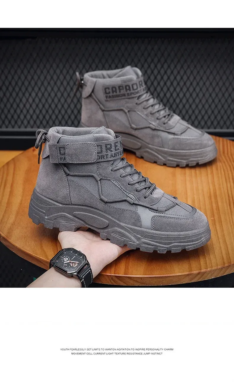 Outdoor-Wanderschuhe Winterschuhe Leichte rutschfeste Herren Wüstenstiefeletten 2024_voghion.com