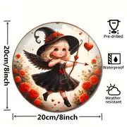 Witchy Valentine Suncatcher - 8" Acrylic Wreath Art. Mystical Decor, Perfect For Pagan-inspired Spaces._voghion.com