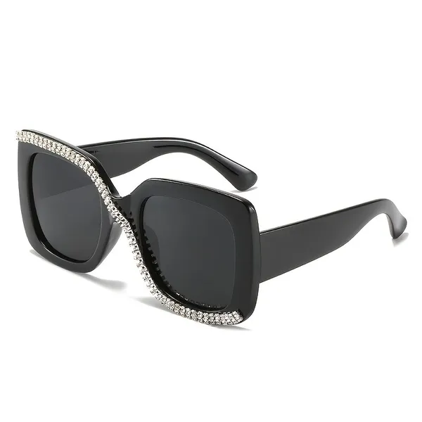Special Design Color With Crystals Big Frame Rhinestone Bling Trendy Fashionable Sunglasses_voghion.com