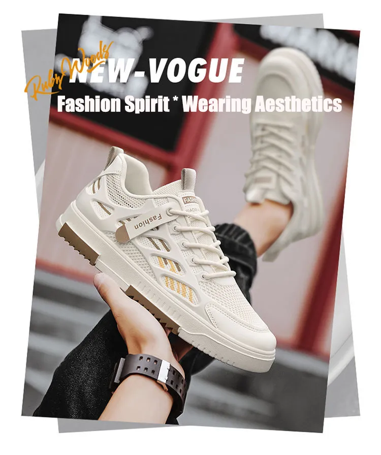 Breathable Mesh Running Shoes For Men Versatile Casual Sneakers_voghion.com