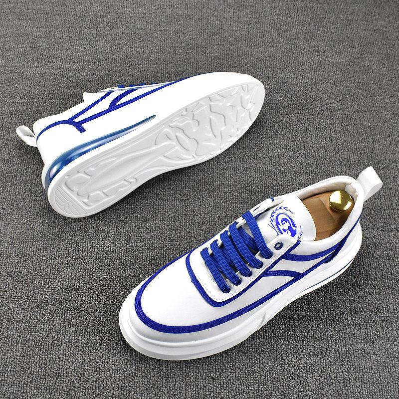 New Spring and Autumn Versatile Breathable Board Thick Sole Trendy Korean Low Top Men's Small White Shoes Increase in_voghion.com