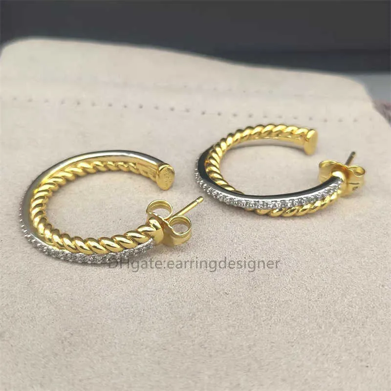 Draht ohrringe versand designer kostenloser schmuck bijoux frau mode ohrring Twisted Hsc Gold Haken Schnalle Ohrringe in_voghion.com