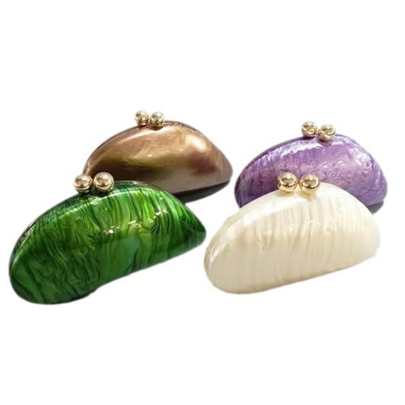 Borsa a tracolla da sera in acrilico da donna, con tracolla obliqua, per banchetti nuziali_voghion.com